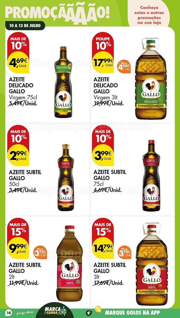 Antevisão Folheto PINGO DOCE Promoções Fim de Semana - 10 a 13 julho